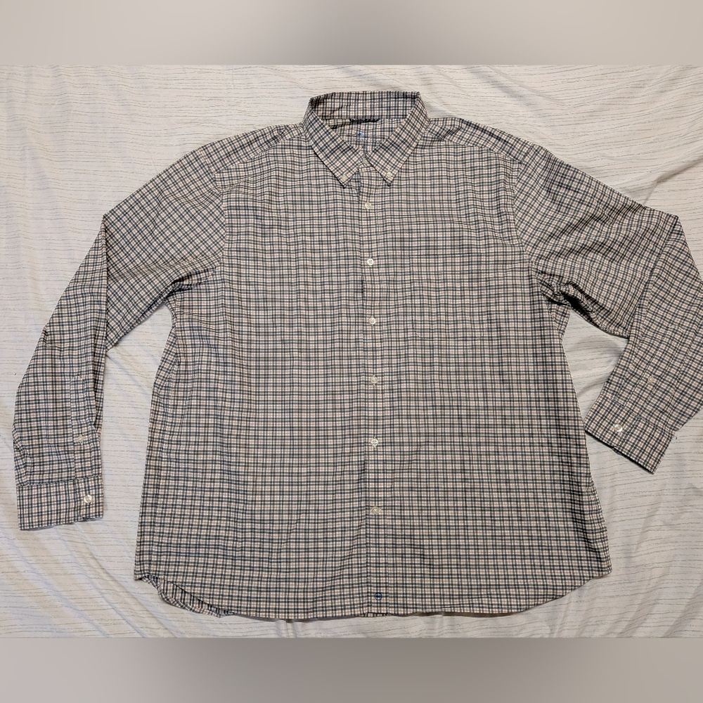 Men's Vineyard Vines Performance Long Sleeve Shirt, Green, Size XXL